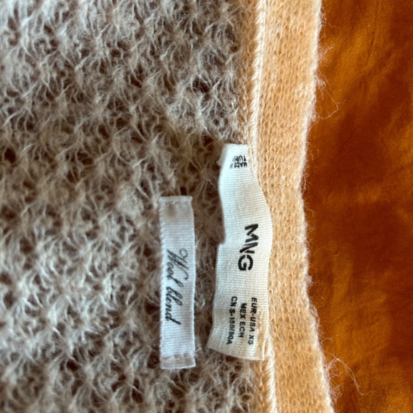 MNG blush cropped “cardy” Wool Blend - Picture 3 of 5